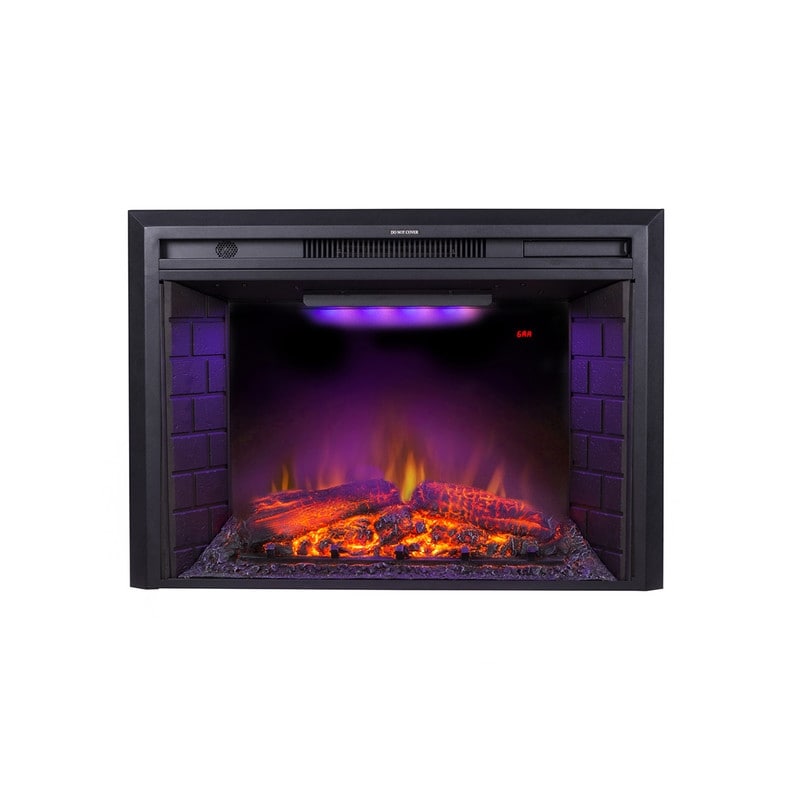 Electric Fireplace Insert Heater with Overheating Protection  Fire Crackling Sound  Remote Control  750/1500W