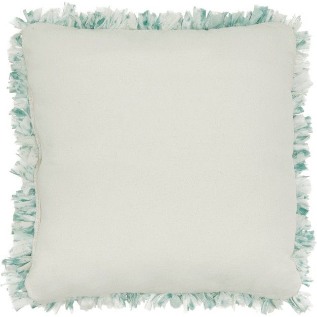 Sprinkle Cut Chindi Shag Square Throw Pillow Celadon Mina Victory