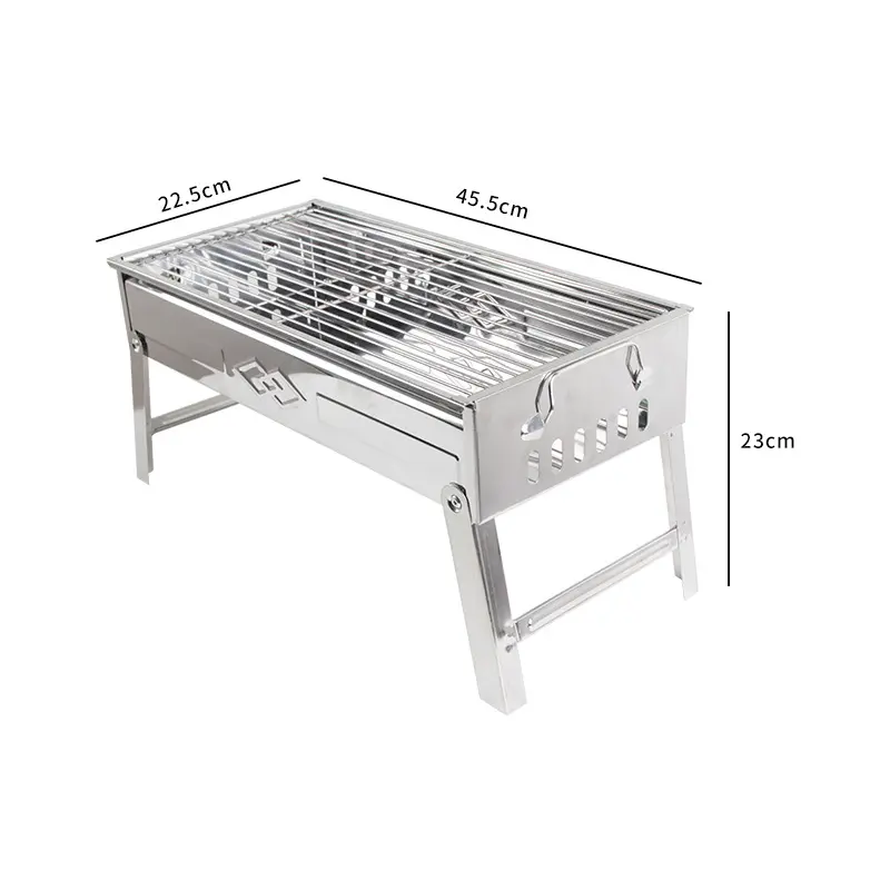 Hot Sell Outdoor Picnic Barbecue Folding Camping Stove Portable Stainless Steel Home Garden BBQ Grill