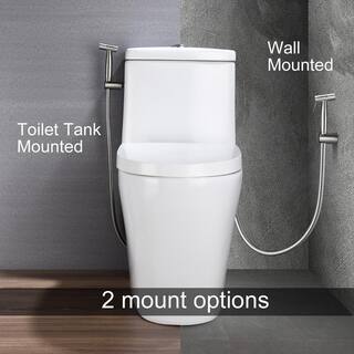 Amucolo Non-Electric Bidet Sprayer for Toilet Handheld Cloth Bidet Attachment in Sliver YeaD-CYD0-1U2