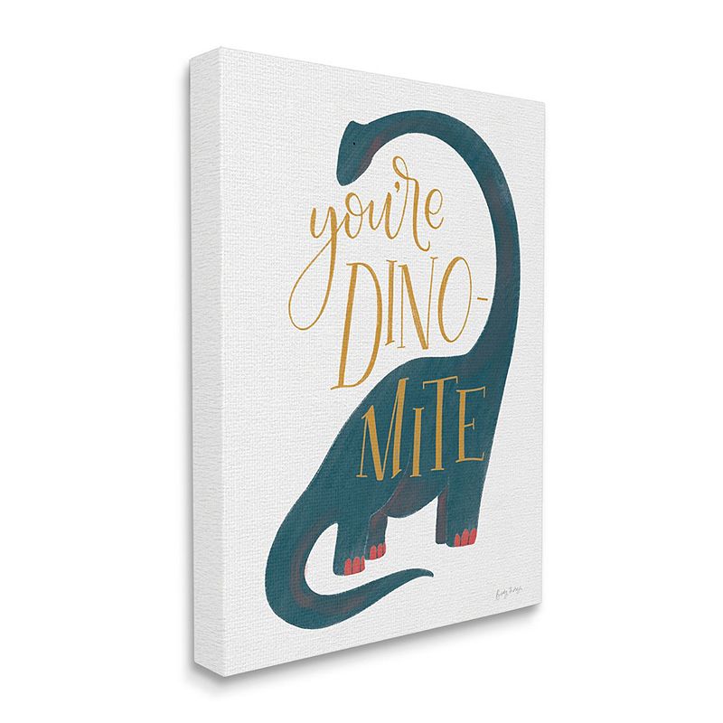 Stupell Home Decor You're Dino-Mite Dinosaur Canvas Wall Art