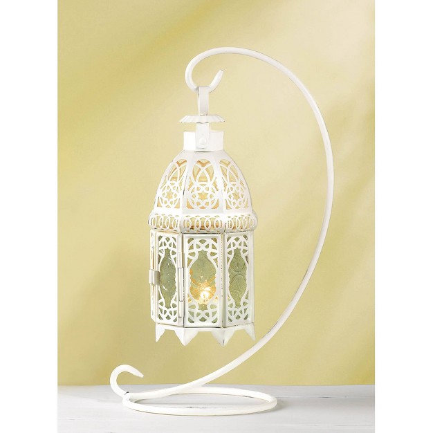 Metal Fancy Outdoor Lantern With Stand White Zingz amp Thingz