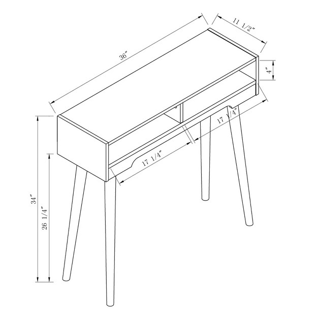 Carex Console Table White Oak Mibasics