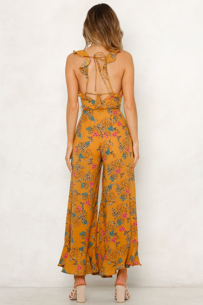 Love Lies Jumpsuit Mustard