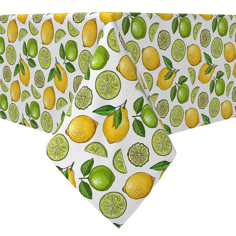 Rectangular Tablecloth， 100% Cotton， Lemons and Limes