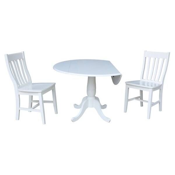 42 in. Round Dual Drop Leaf Dining Table