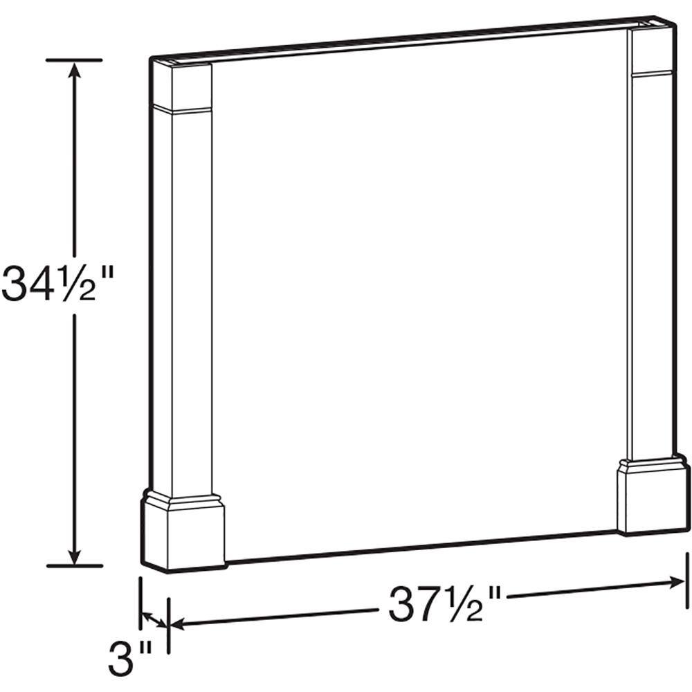 Hampton Bay 3x34.5x37.5 in. Decorative Island End Panel in Dove Gray KADPK337-DV