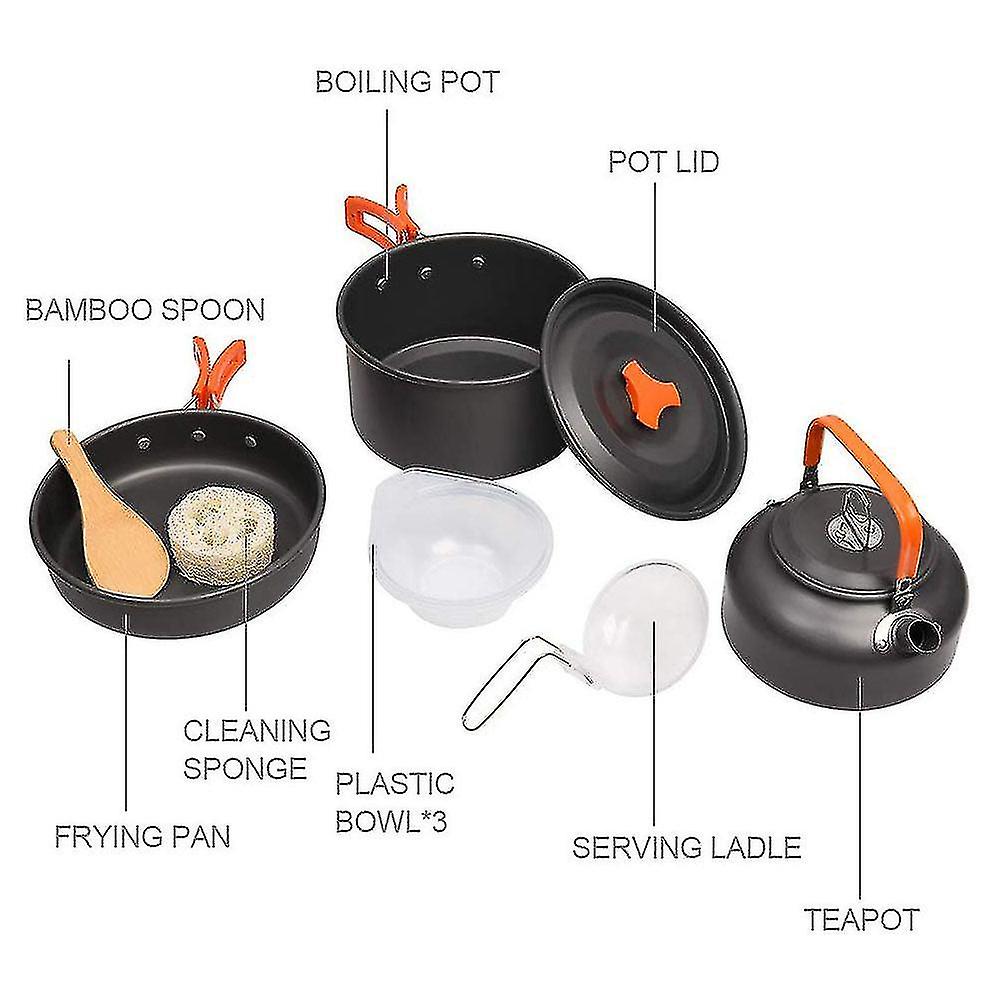 Naiwang Cam Ware Kit Outdoor Ing Set - Pan Pot Travelling Hi Picnic Bbq Tableware Equipment