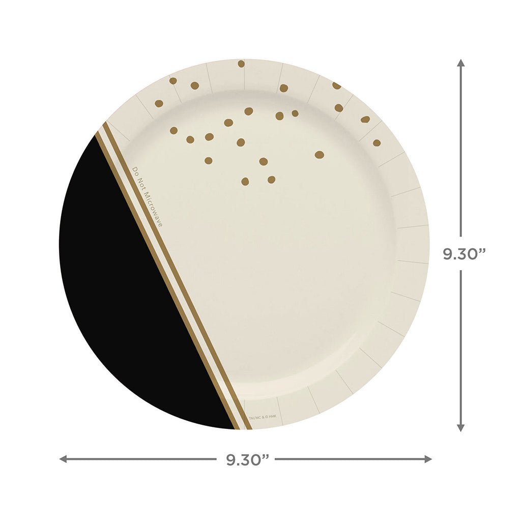 Hallmark  Ivory, Black and Gold Dinner Plates, Set of 8