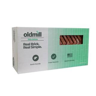 Old Mill Brick 7.624 in. x 2.25 in. Seaside Thin Brick Corners (Box of 18-Bricks) TBC-270050CS