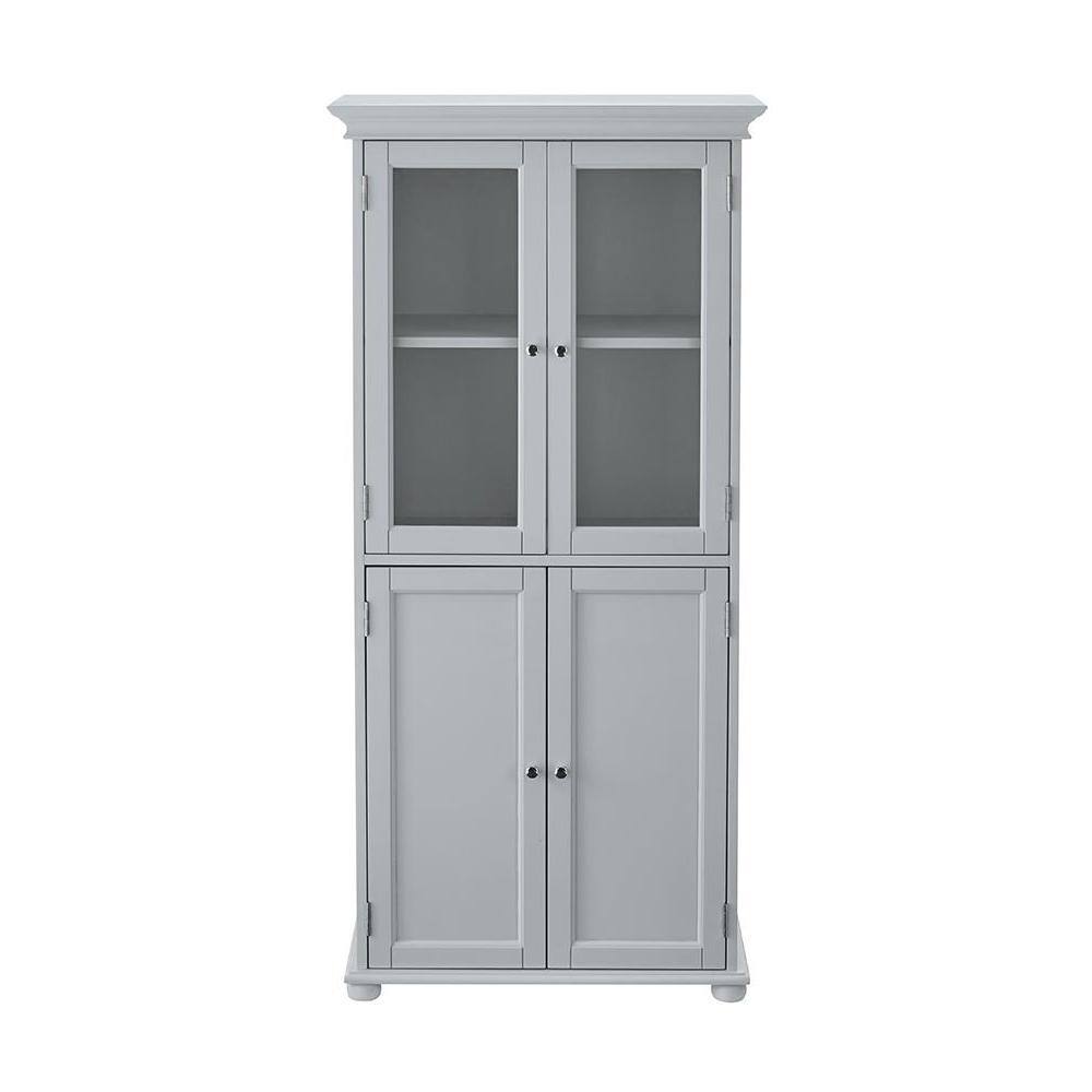 Home Decorators Collection Hampton Harbor 25 in. W Linen Cabinet in Dove Grey BF-20191-DG