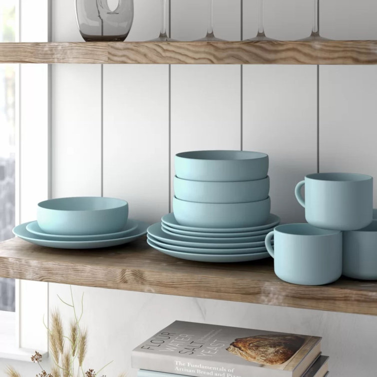 Ten Strawberry Street Wazee Matte Stoneware Dinnerware Set - Service for 4