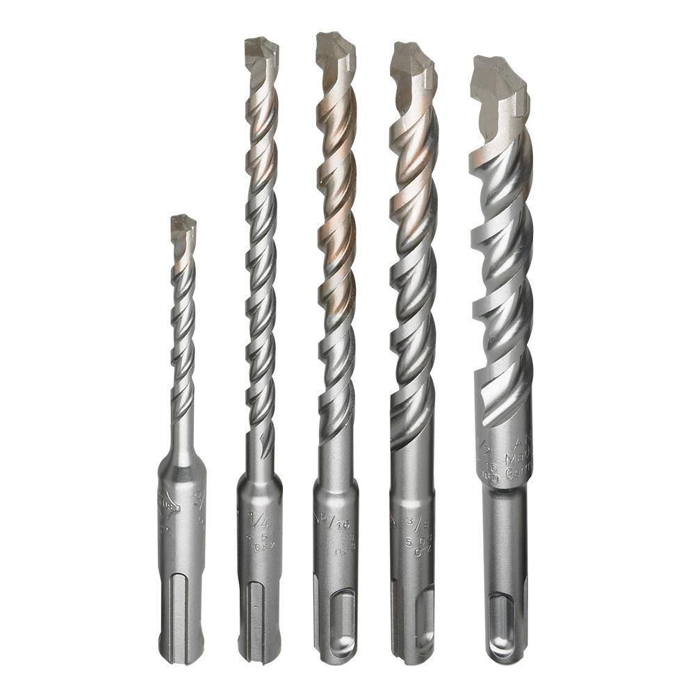 MW 2-Cutter SDS-PLUS Carbide Hammer Drill Bit Set (5-Piece) 48-20-7490