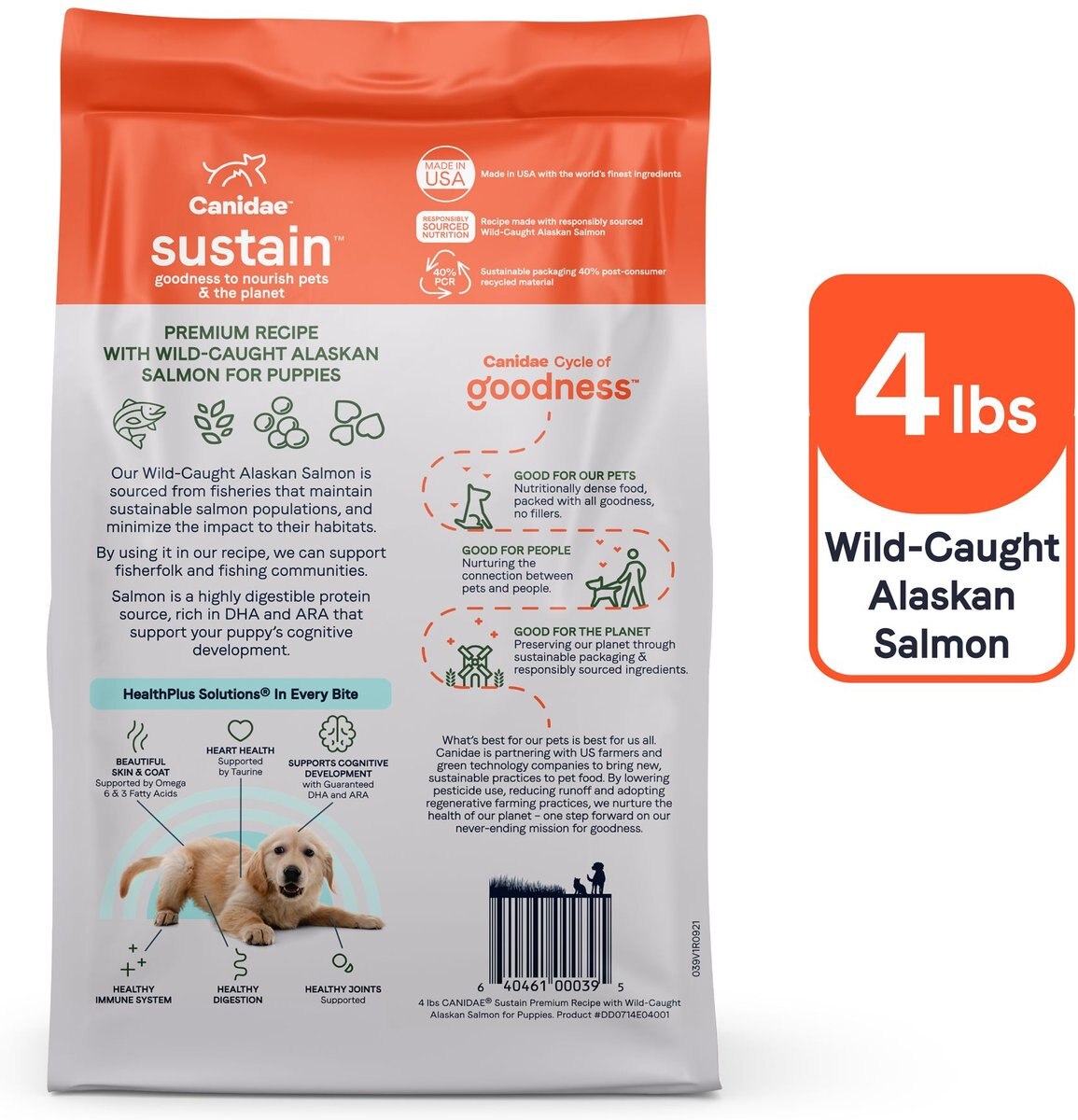 CANIDAE Sustain Premium Puppy Recipe with Wild-Caught Alaskan Salmon Dry Dog Food