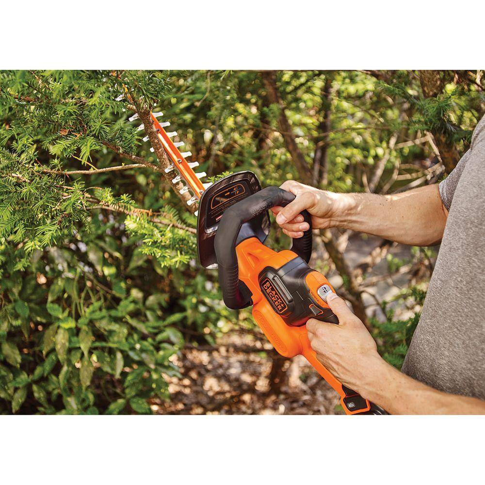 BLACK+DECKER 40V MAX Cordless Battery Powered Hedge Trimmer Kit with (1) 1.5Ah  Charger LHT341