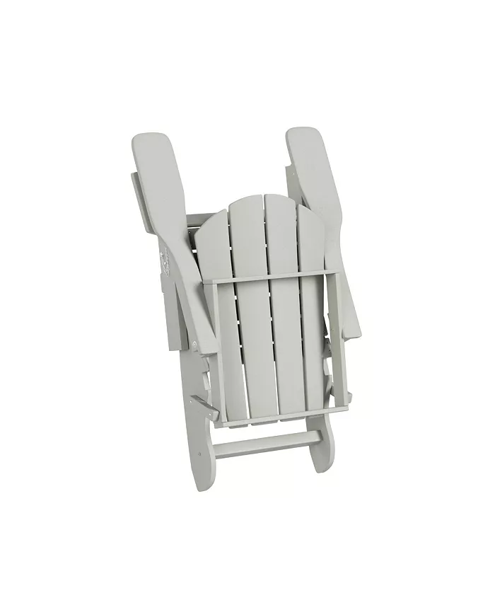 WestinTrends All-Weather Contoured Outdoor Poly Folding Adirondack Chair (Set of 4)