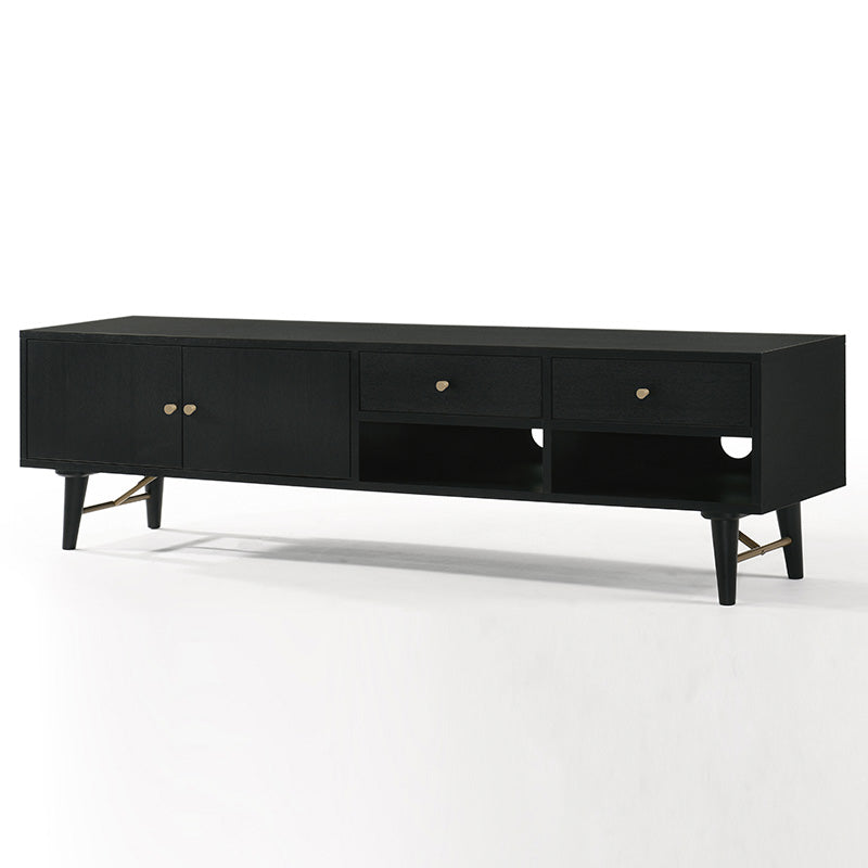 RANIA Entertainment TV Unit 170cm - Black Ash