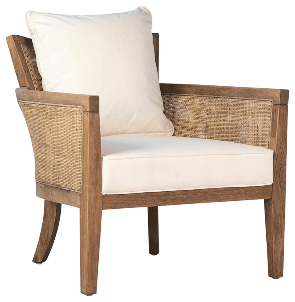 Cane and Oak Arm Chair   Tropical   Armchairs And Accent Chairs   by Design Mix Furniture  Houzz