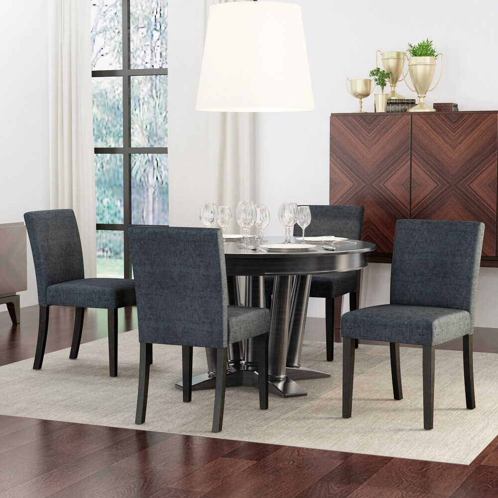 HomyLin Modern Upholstered Parson Dining Chair With Solid Wood Legs Set of 4