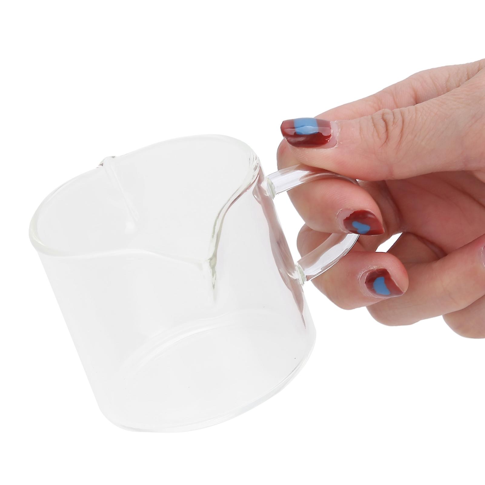 Heat-resistant Glass Measuring Cup Small Milk Coffee Double-mouthed Ounce Cup Kitchen Supplies