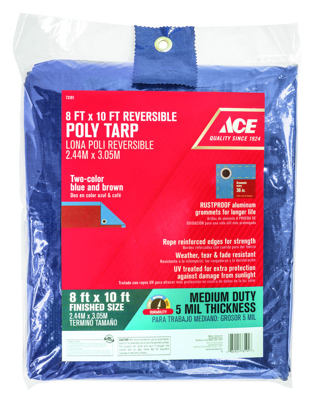 TARP POLY BLUE/BRN8X10