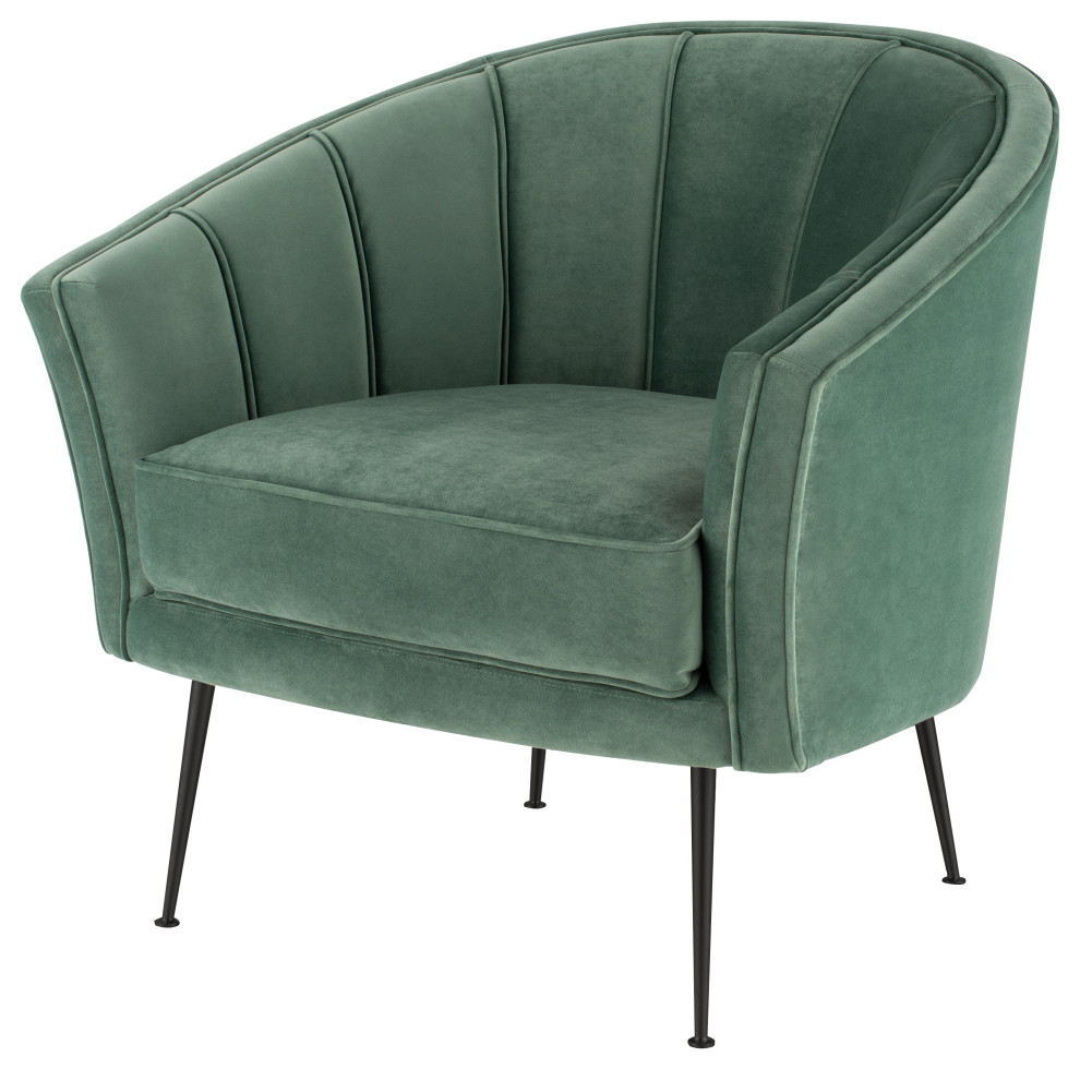 Aria Moss Single Seat Sofa   Midcentury   Armchairs And Accent Chairs   by Nuevo  Houzz