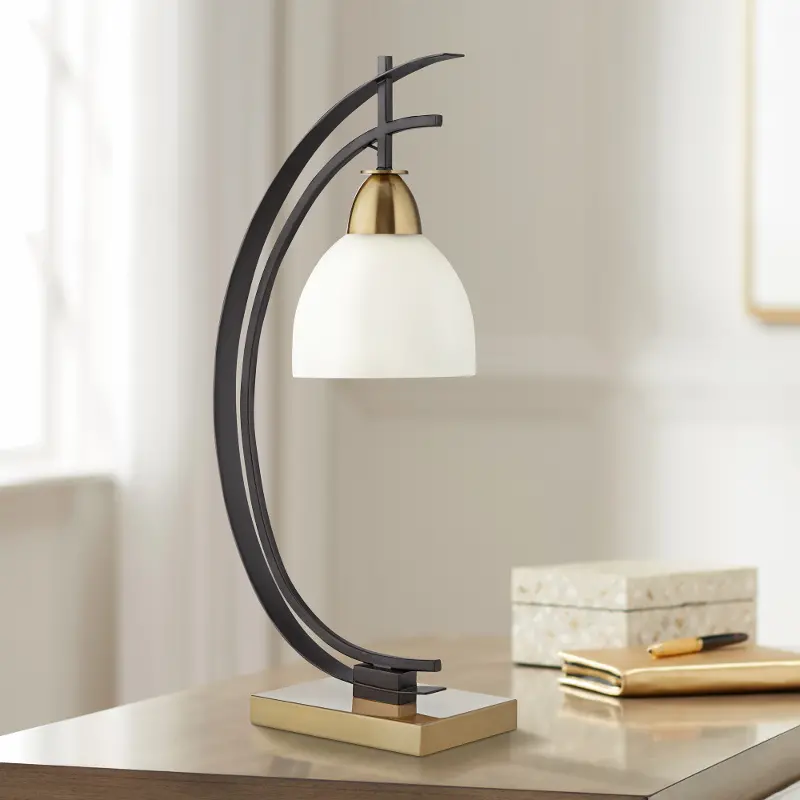 Amaris Gunmetal and Gold Table Lamp