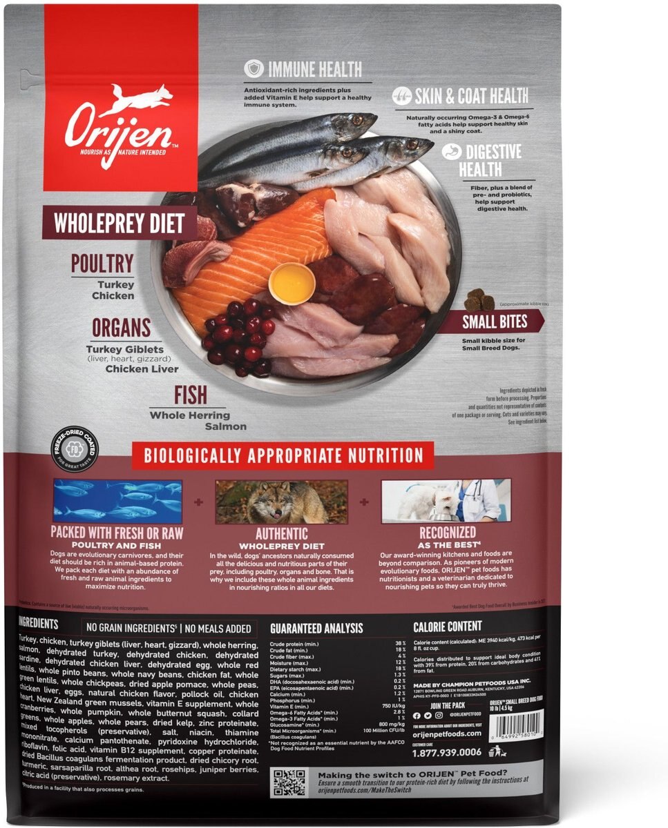 ORIJEN Small Breed Grain-Free Dry Dog Food