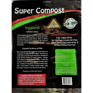 Soil Blend Super Compost 8 lbs. Concentrated 8 lbs. Bag makes 40 lbs. Organic Planting Mix Plant Food and Soil Amendment SBSC8