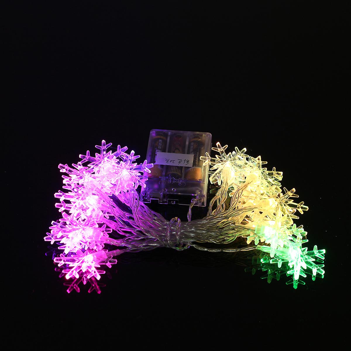 Party Wedding Led Snowflakes String Light Ornament Garland Hanging Decoration