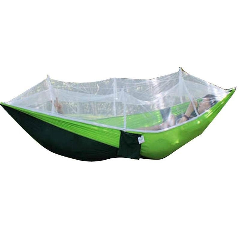 Green Outdoor Garden Hammock Mosquito Net Portable Outdoor Garden Travel Swing Hanging Bed Camping Furniture