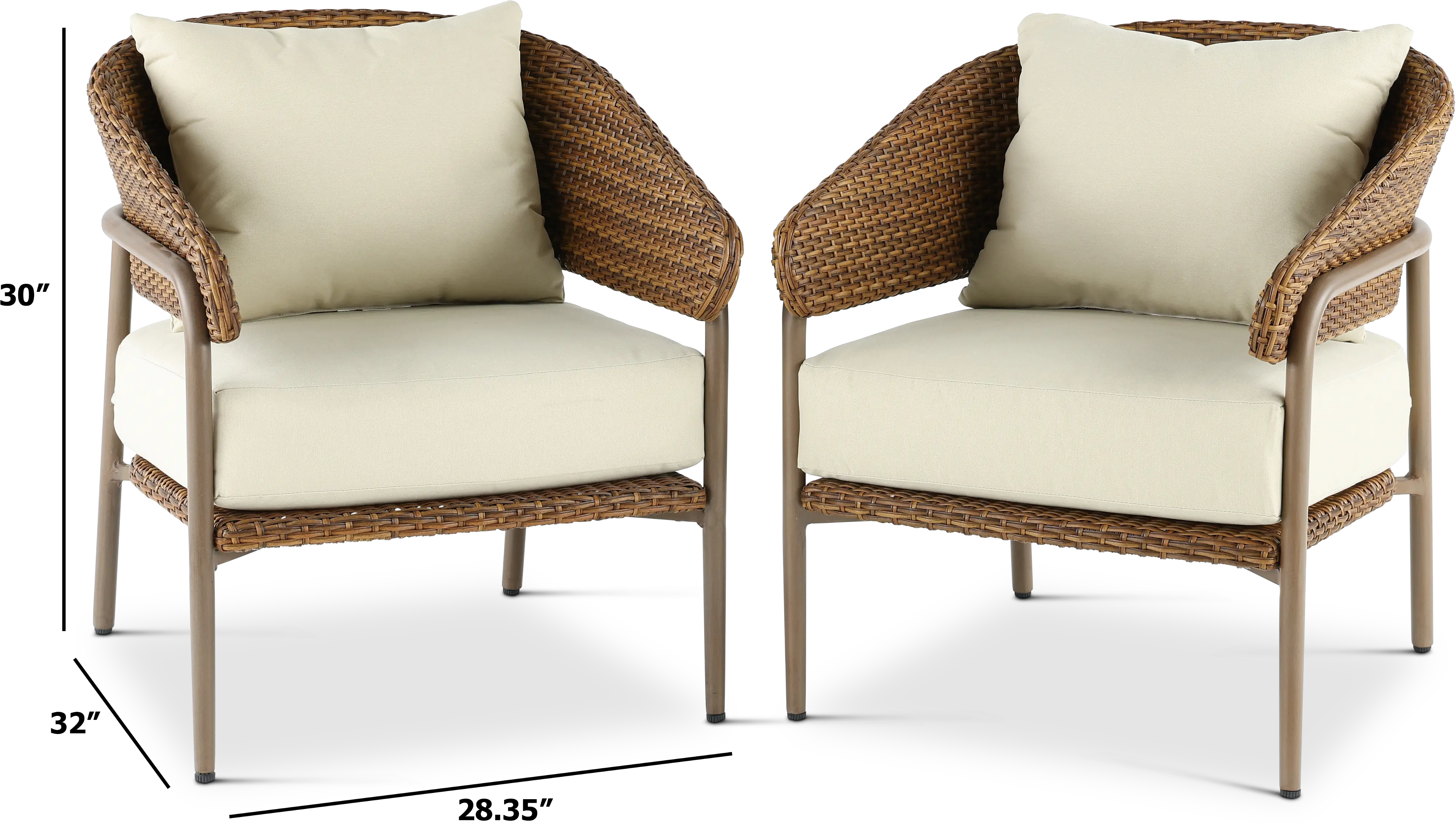 Drew and Jonathan Home Skyview Set of 2 Patio Lounge Chairs