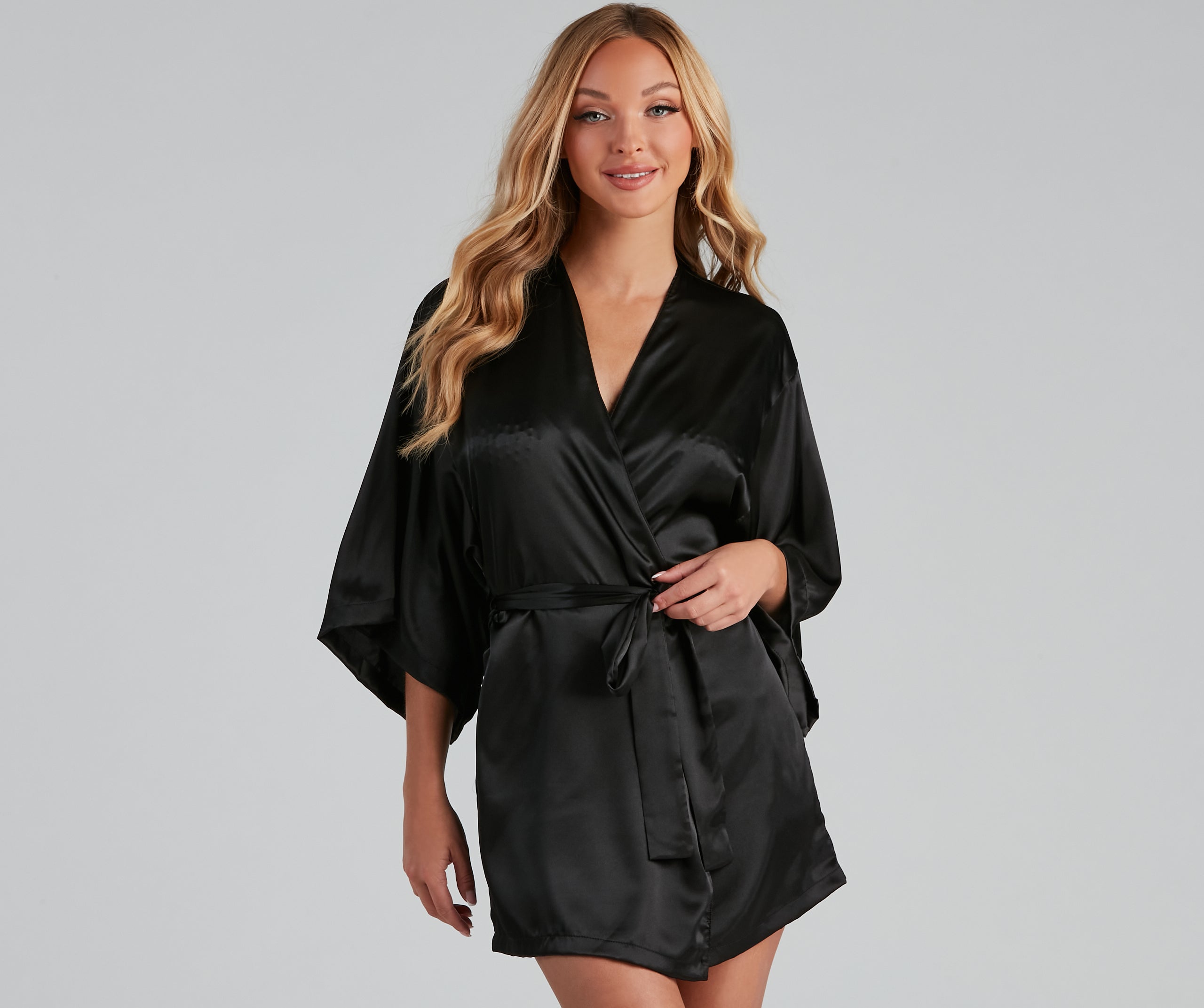 Heart Of Lace Satin Robe