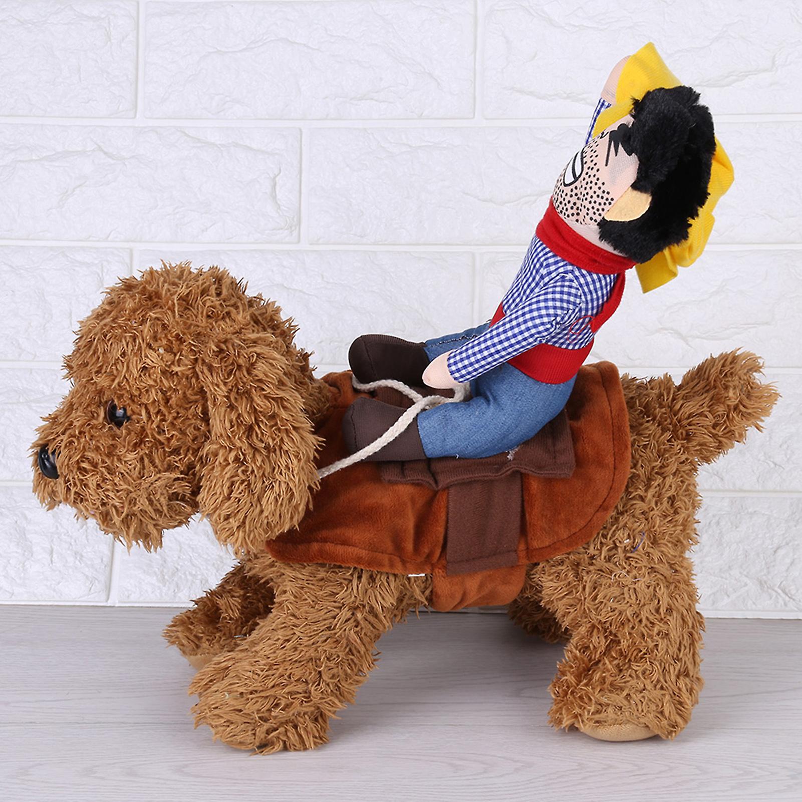 Pet Dog Cowboy Costume Funny Knight Riding Clothes Cosplay Apparel (xl)