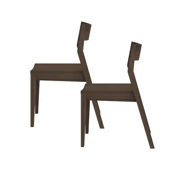 Plank and Beam Modern Solid Wood Dining Chair - Set of 2 - N/A