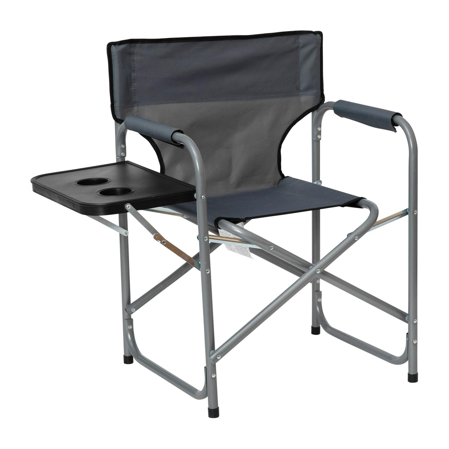 Flash Furniture Steel Camping Chair， Gray