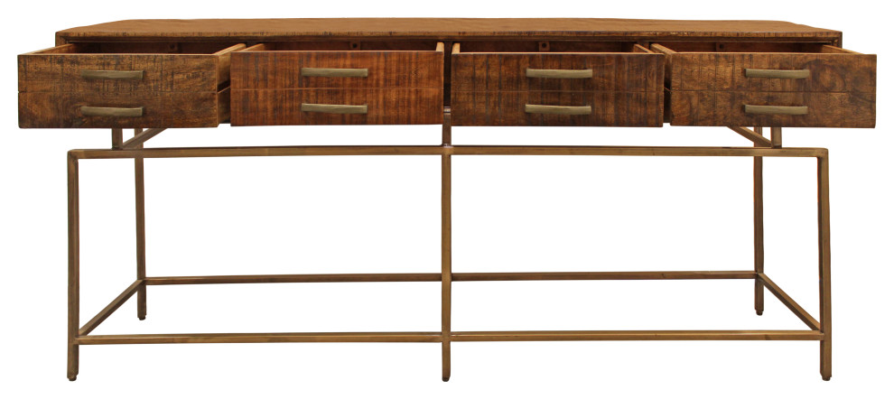 Goldbust Console Table with 4 Drawers   Contemporary   Console Tables   by Moti  Houzz