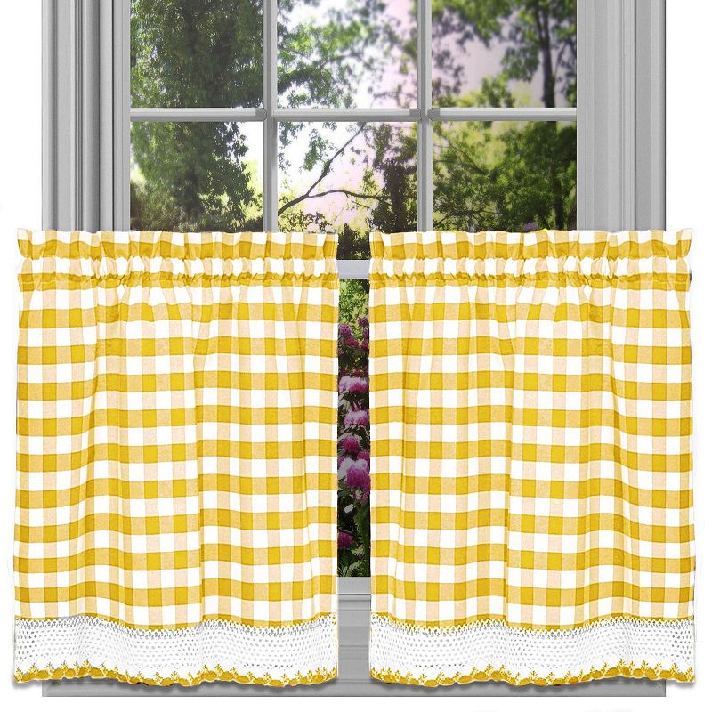 Buffalo Check Tier Kitchen Window Curtain Set