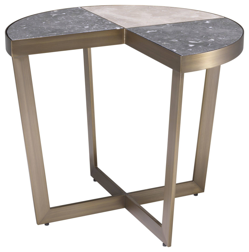 Brass Marble Side Table  Eichholtz Turino   Transitional   Side Tables And End Tables   by Oroa   Distinctive Furniture  Houzz