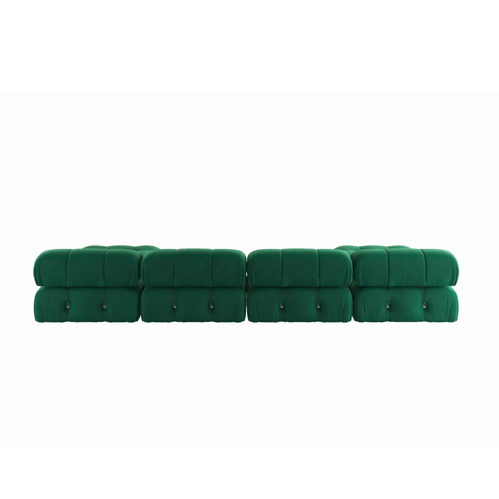 138'' Modern Velvet Upholstery U shaped Sectional Sofa