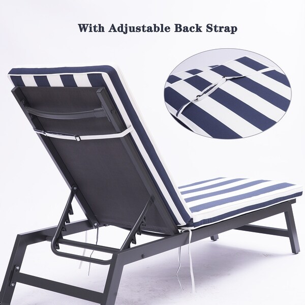 2 Pcs Outdoor Lounge Chair Cushion - N/A