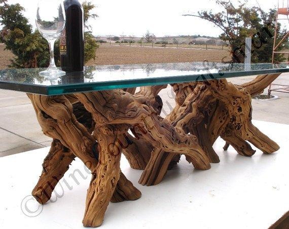 Grapevine Coffee Table   Alionza   Made from retired California grapevines   Rustic   Coffee Tables   by Wine Country Craftsman  Houzz