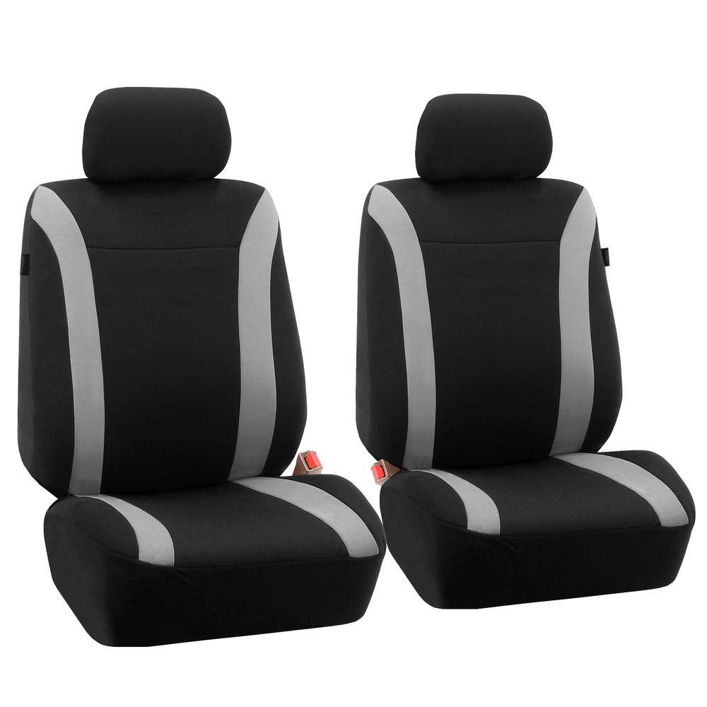 FH Group Flat Cloth 47 in. x 23 in. x 1 in. Cosmopolitan Full Set Seat Covers DMFB054GRAY115