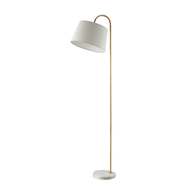 Dacey Floor Lamp Gold Leaf white Safavieh