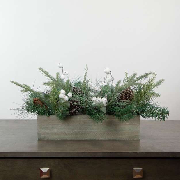 Mixed Pine With Pine Cones And Berries Christmas Floral Arrangement