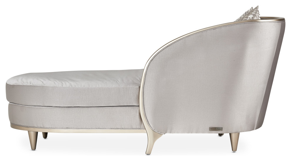 Malibu Crest Chaise   Truffle/Chardonnay   Midcentury   Indoor Chaise Lounge Chairs   by Michael Amini  Houzz