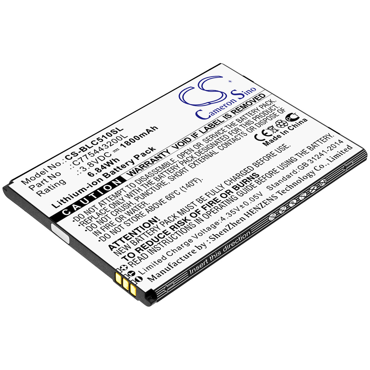 BLU C050 C5L Replacement Battery BatteryClerkcom Mobile Phone