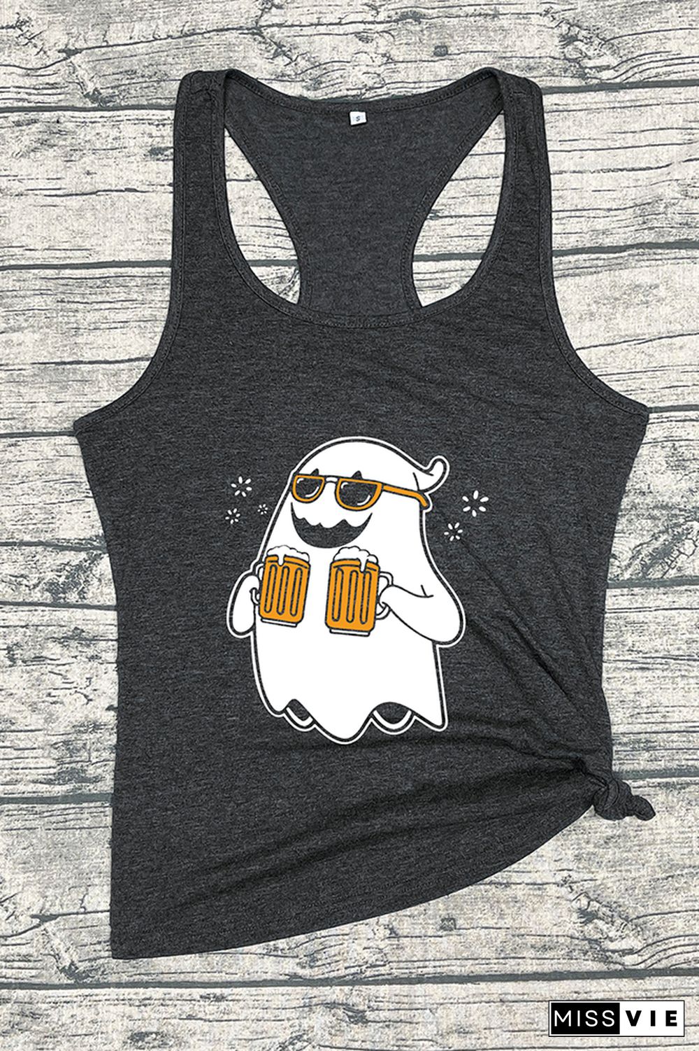 Drinking Ghost Halloween Sleeveless Tank Top Wholesale