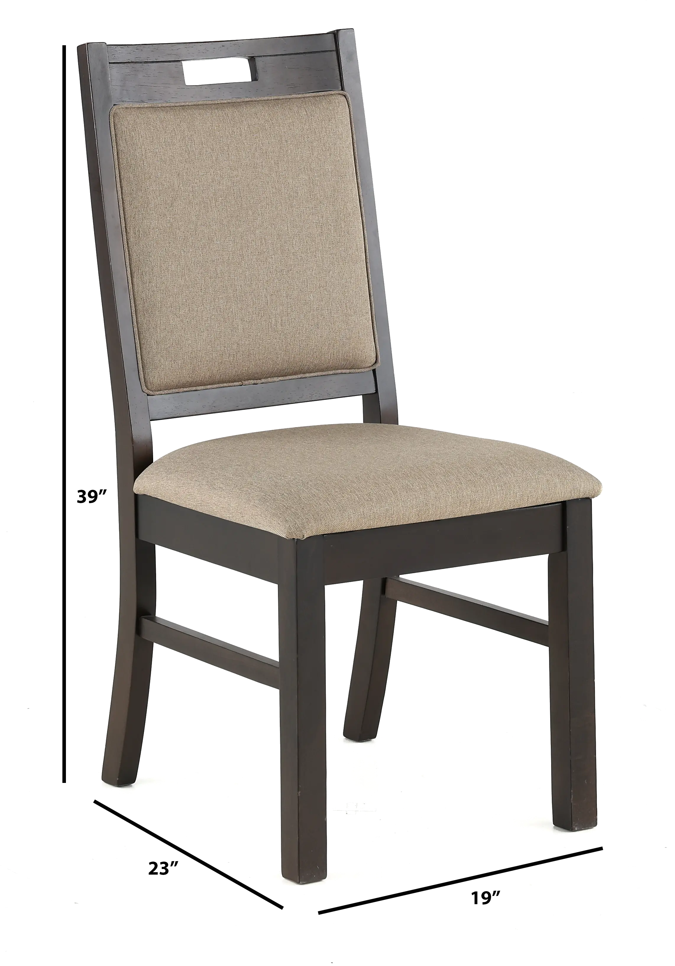 Draven Dark Brown Upholstered Dining Room Chair