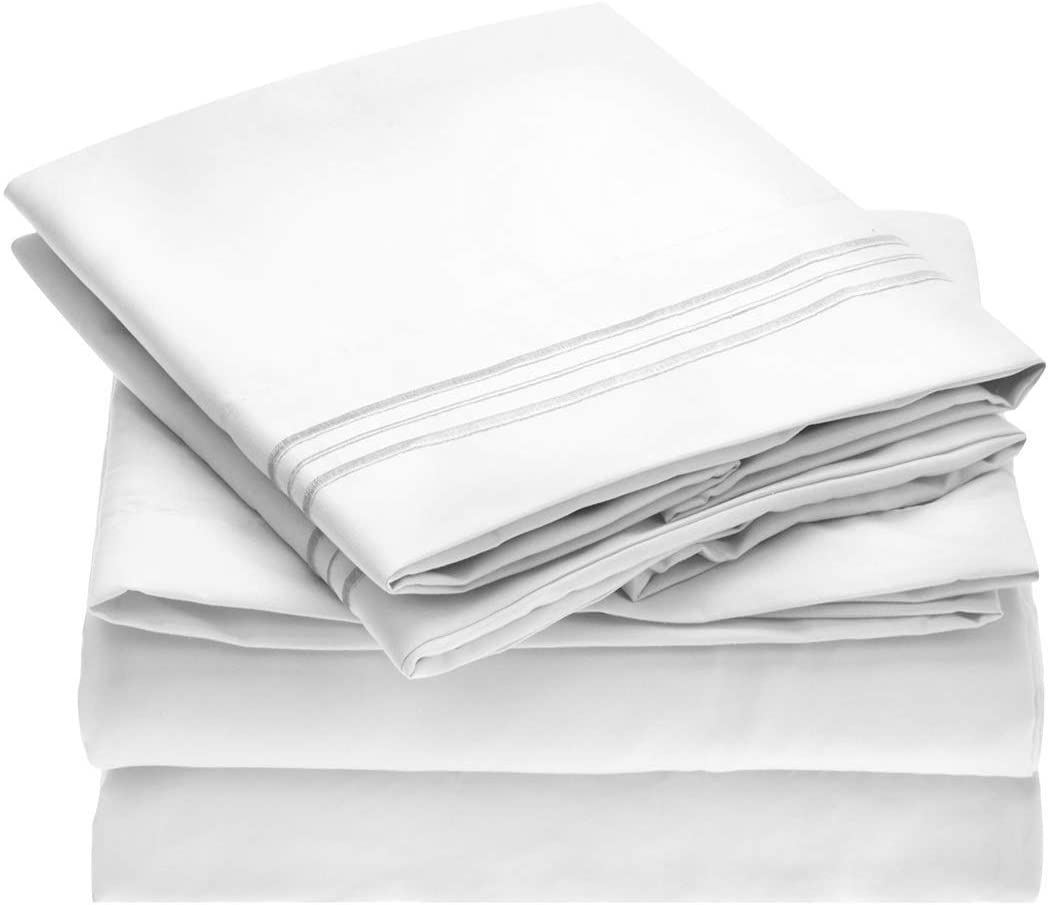 Brushed Microfiber Hypoallergenic 4 pcs Bedsheet Set King Size